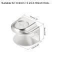 Uxcell Glass Shelf Support Zinc Alloy Clip Holder For 6-9mm Thickness 4pcs