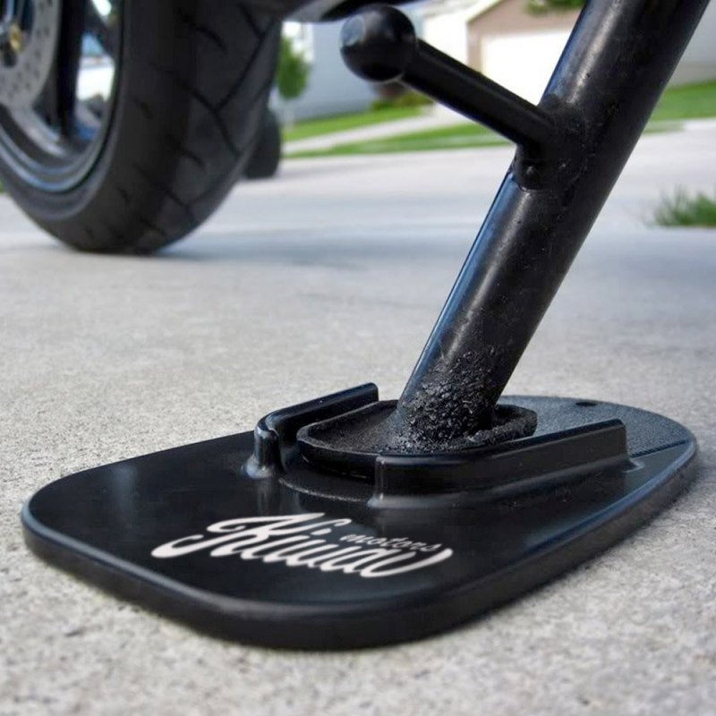 Motorcycle Kickstand Pad Plate Support Accessory Anti Sinking For Soft Ground Grass And Hot Pavement Universal Fit 3 In X 5