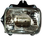 Left Headlight Assembly For 1990 To 1995 Toyota 4 Runner Driver Side Halogen Lamp Part Number 22-1014 Black Finish With Clear