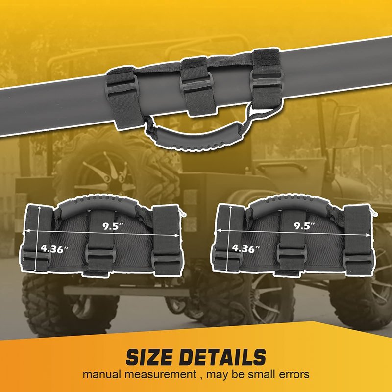 Utv Center And Side View Mirror Kit With Grab Handles For 1 5 To 2 In Roll Bar Cage Fits Can Am Maverick Commander Honda Talon