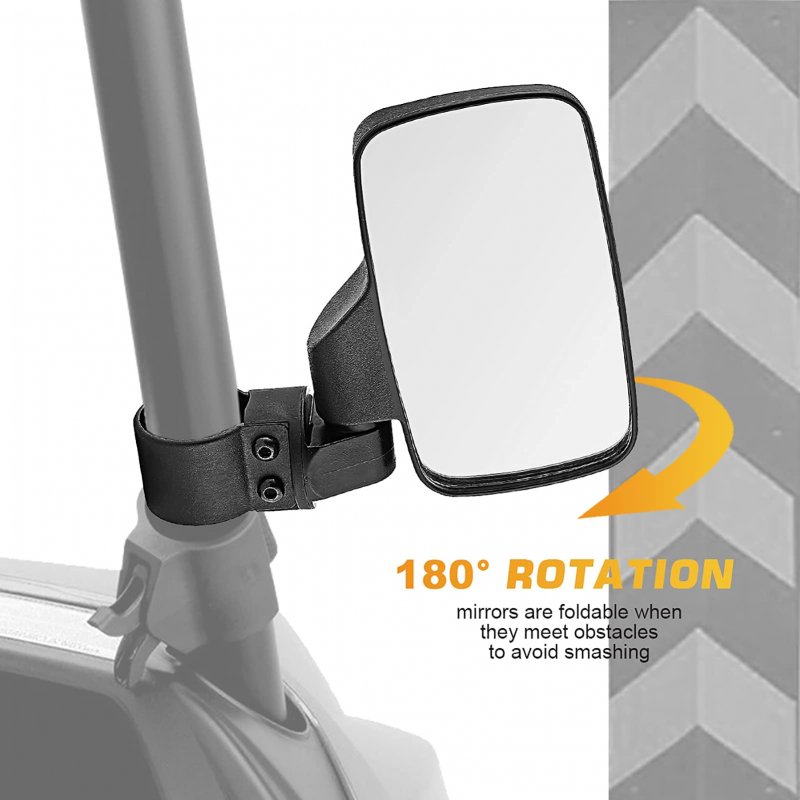 Utv Center And Side View Mirror Kit With Grab Handles For 1 5 To 2 In Roll Bar Cage Fits Can Am Maverick Commander Honda Talon