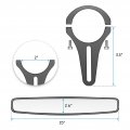 Utv Center And Side View Mirror Kit With Grab Handles For 1 5 To 2 In Roll Bar Cage Fits Can Am Maverick Commander Honda Talon