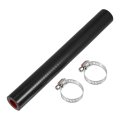 1 Set 13mm 0 51 Id 0mm 7 87 Length 0 Degree Black Red Car Silicone Hose With Clamps Coolant Universal 