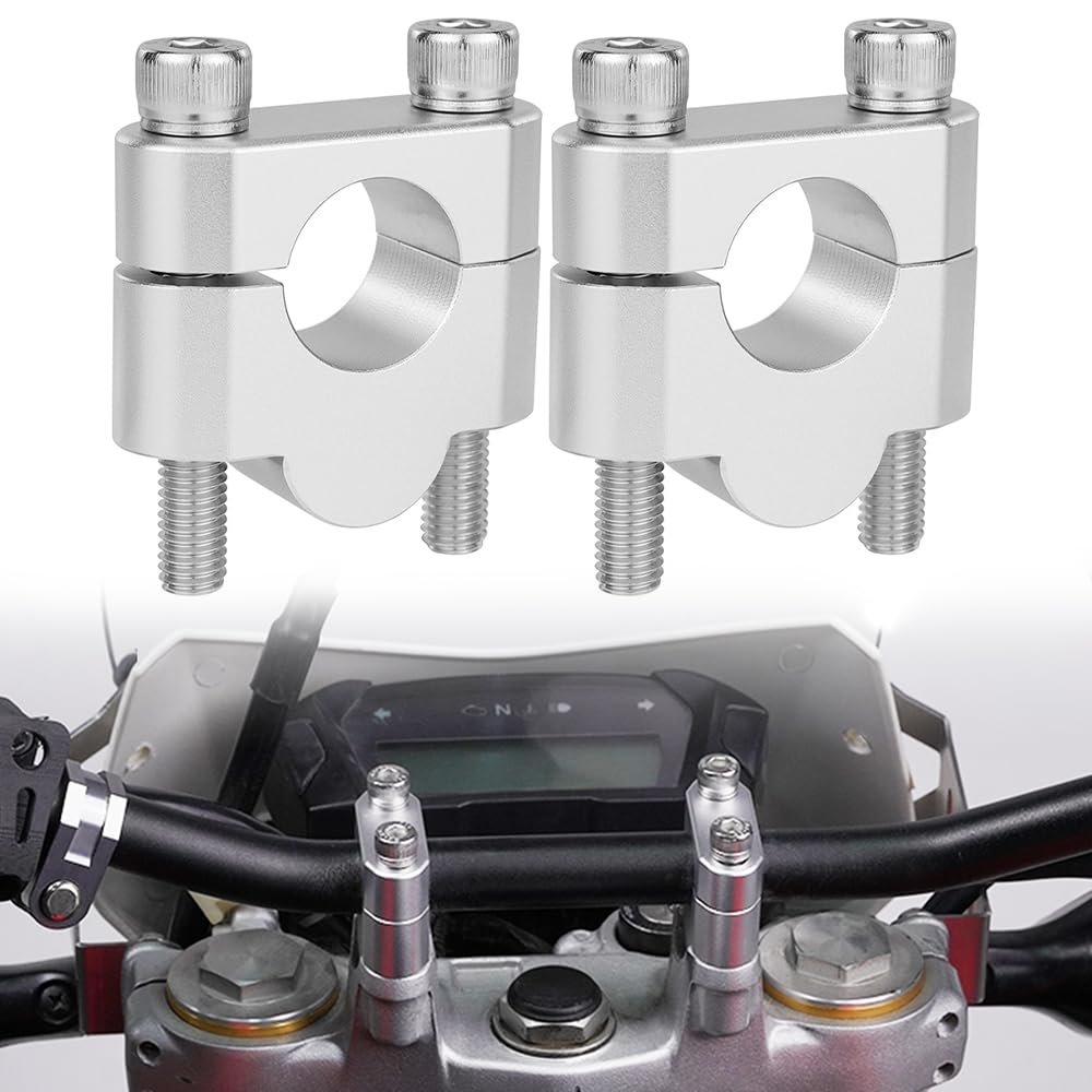 28 6mm Handlebar Risers With Clamp For Multistrada 00 S1000r 1 1 8 In Motorcycle Adv Dirt Bike 20mm Rise Cnc 6063 T6 Aluminum
