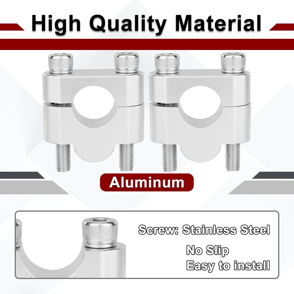 28 6mm Handlebar Risers With Clamp For Multistrada 00 S1000r 1 1 8 In Motorcycle Adv Dirt Bike 20mm Rise Cnc 6063 T6 Aluminum