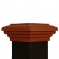 4x4 Post Cap 3 5 Cedar Newel Island Flat Top For Outdoor Fences Decks And Mailboxes By Atlanta Caps 