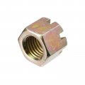 Uxcell 1pcs M20x2 5mm Hexagon Slotted Nut Grade 8 Carbon Steel Hex Castle Nuts Color Zinc
