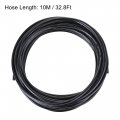 Uxcell Pneumatic 6mm Od Pu Air Tubing Kit Hose Line 10m Black With Push To Connect Fittings