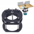 Router Lift Base Aluminum Alloy Stainless Steel 4 Jaw Clamping Metal Milling Table Lifting System For Small Electric Tenoning