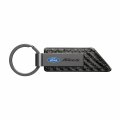 Ipick Image Compatible With Ford Focus Gunmetal Black Gray Metal Carbon Fiber Texture Leather Key Chain