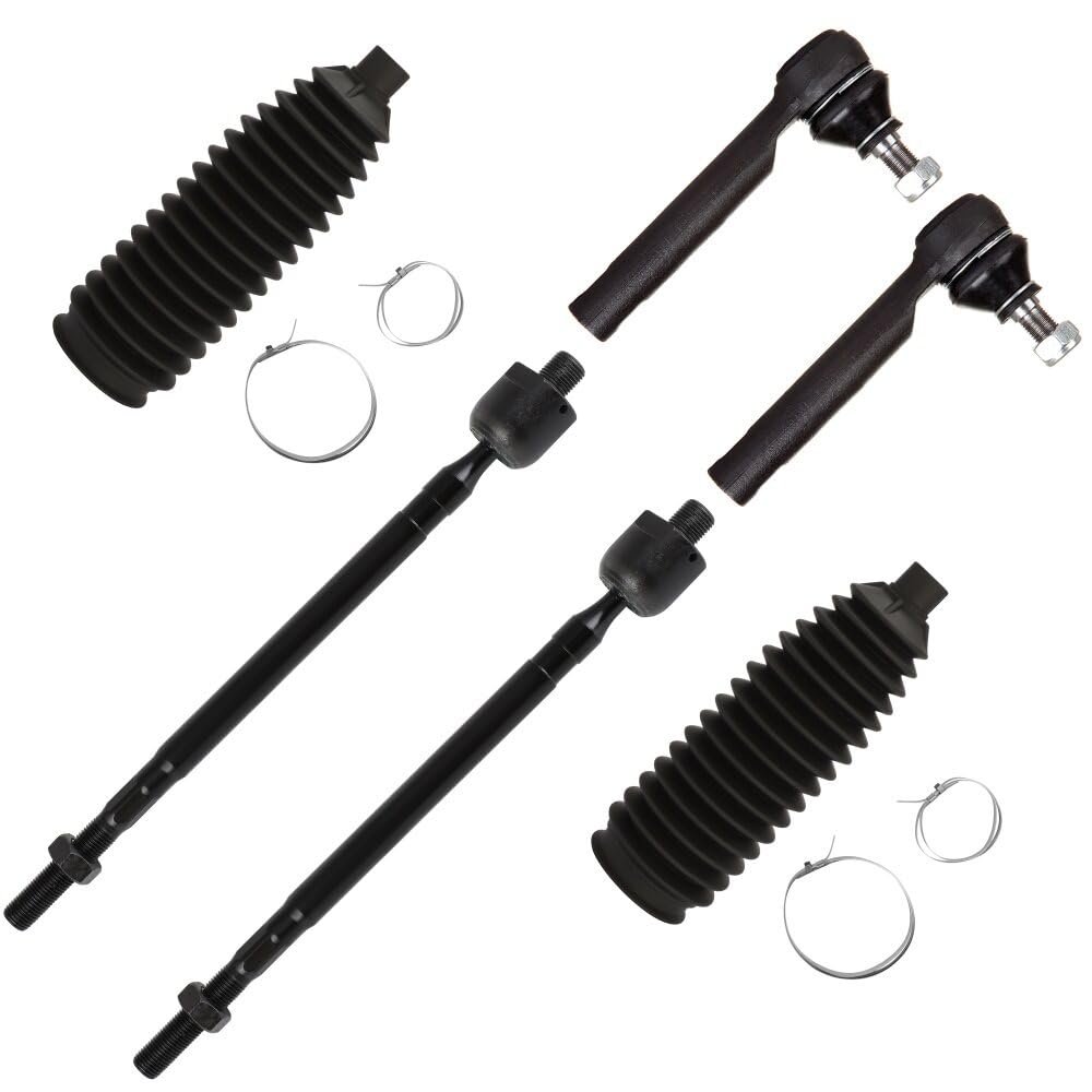 6pc Front Tie Rod End Kit Es3712 Ev800513 For Subaru Forester 2009 2013 And Wrx 2015 2019 Includes Inner Outer Rods With Boots