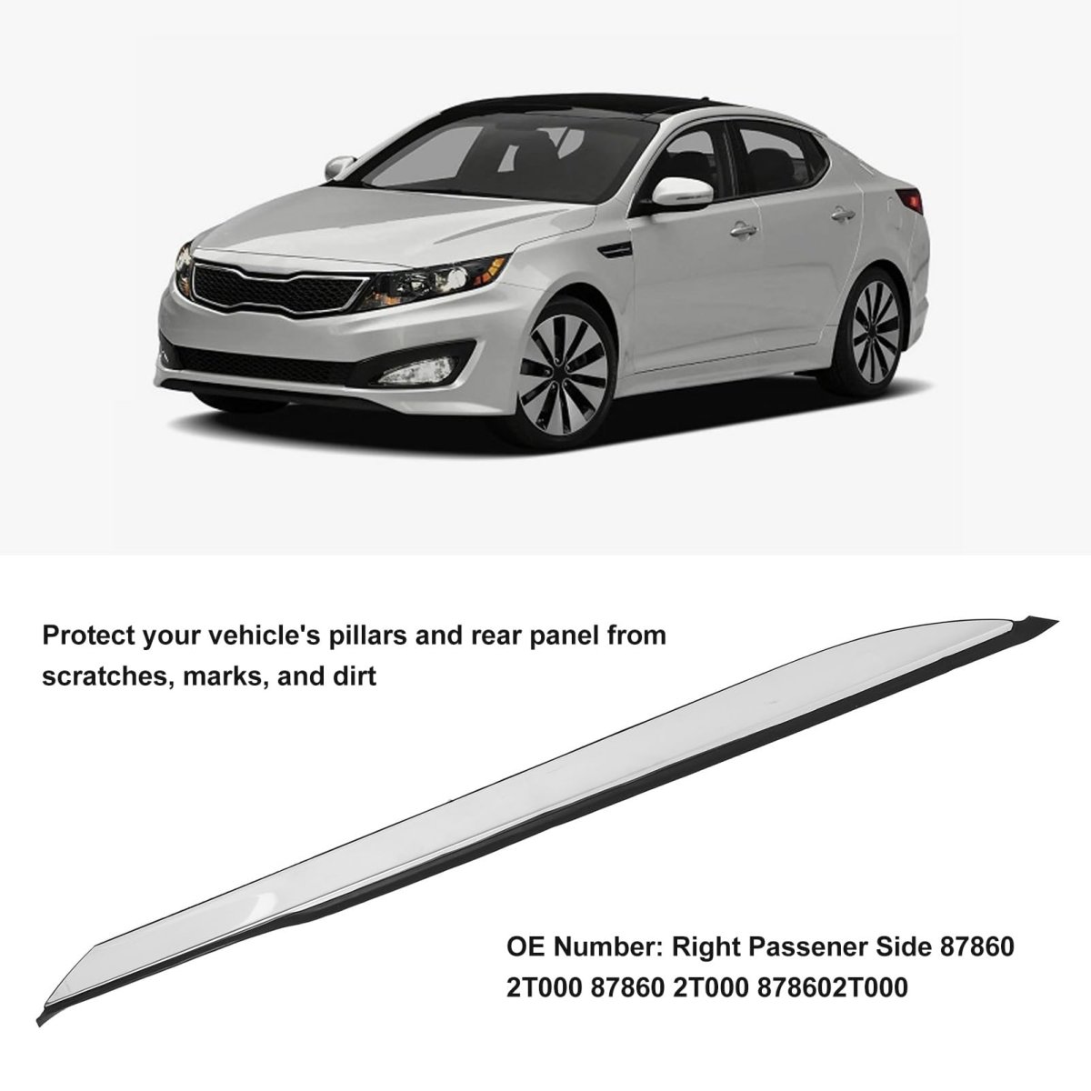 Center Pillar Trim Quarter Panel For Optima 2011 To 2015