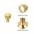 Uxcell 10pcs Knurled Thumb Screws M4x6mm Brass Shoulder Bolts Stepped Grip Knobs Fasteners For Pc Electronic Mechanical