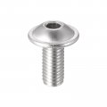 Uxcell Flanged Button Head Socket Cap Screws M5 12mm Hex Drive 304 Stainless Steel Fasteners Bolts Fully Threaded Machine Screw