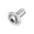 Uxcell Flanged Button Head Socket Cap Screws M5 12mm Hex Drive 304 Stainless Steel Fasteners Bolts Fully Threaded Machine Screw