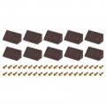 10pcs 90 Degree Plastic Corner Braces With Cover Cap 41x19x19mm Nylon Shelf Right Angle Brackets Screws For Cabinets Cupboards 