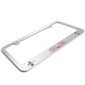 Ford Mustang 2 3l Ecoboost Outline In Red Dual Logo Mirror Chrome Metal License Plate Frame 