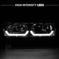 Amerilite Chrome Crystal Replacement Headlights Led Halo Pair For Chevy Fullsize Passenger And Driver Side