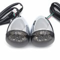 Httmt- Front Smoke Running Brake Turn Signal Chrome Indicator Light Compatible With H-d Xl 883 1200 92-17 P N Mt224-018f-cd Sk