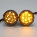Httmt- Front Smoke Running Brake Turn Signal Chrome Indicator Light Compatible With H-d Xl 883 1200 92-17 P N Mt224-018f-cd Sk