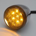 Httmt- Front Smoke Running Brake Turn Signal Chrome Indicator Light Compatible With H-d Xl 883 1200 92-17 P N Mt224-018f-cd Sk