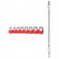 Uxcell Flexible Drill Bit Extension Kits 9pcs 1 4 Hex Shank Socket Kit Tools With 300mm Shaft
