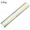 Uxcell 20cm X 35mm 6 5mm 0 8mm Thickness Metal Mounting Straight Edge Guide Din Rail Bronze Tone 3pcs