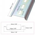 Uxcell 20cm X 35mm 6 5mm 0 8mm Thickness Metal Mounting Straight Edge Guide Din Rail Bronze Tone 3pcs