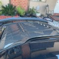 Ecotric Rear Window Scoop Louvers Windshielda Compatible With 2015-2021 Mustang Sun Shade Cover Gt Lambo Style Carbon Fiber