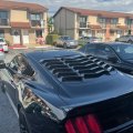 Ecotric Rear Window Scoop Louvers Windshielda Compatible With 2015-2021 Mustang Sun Shade Cover Gt Lambo Style Carbon Fiber