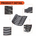 Ecotric Rear Window Scoop Louvers Windshielda Compatible With 2015-2021 Mustang Sun Shade Cover Gt Lambo Style Carbon Fiber