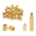 100 Pcs Threaded Inserts With Soldering Iron Tip Press Tool M3 X 5 7mm H 4 6mm Od Brass Metric Knurled Nuts Heat Set Embedment 