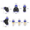 Uxcell Pneumatic 10mm Od Polyurethane Pu Air Hose Tubing Kit 10 Meters Clear With 14 Pcs Push To Connect Fittings