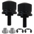 2-pack Chrome Stainless Steel Seat Bolt Nut Kit Fit For Roadking Model Black 
