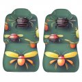 Rldobofe Insect Atlas Print Car Seat Covers 2 Pcs Front Auto Bucket Seats Protector Aesthetic Accessories Interior Cushion