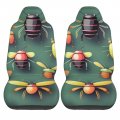 Rldobofe Insect Atlas Print Car Seat Covers 2 Pcs Front Auto Bucket Seats Protector Aesthetic Accessories Interior Cushion