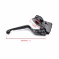 Httmt- Black Vinyl Leather Clutch Lever W Mount Bracket Compatible With Softail Bad Boy Heritage Breakout P N Mt436-006-gbk