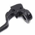 Black Vinyl Leather Clutch Lever With Mount Bracket For Softail Bad Boy Heritage Breakout Gloss Aluminum Part Number