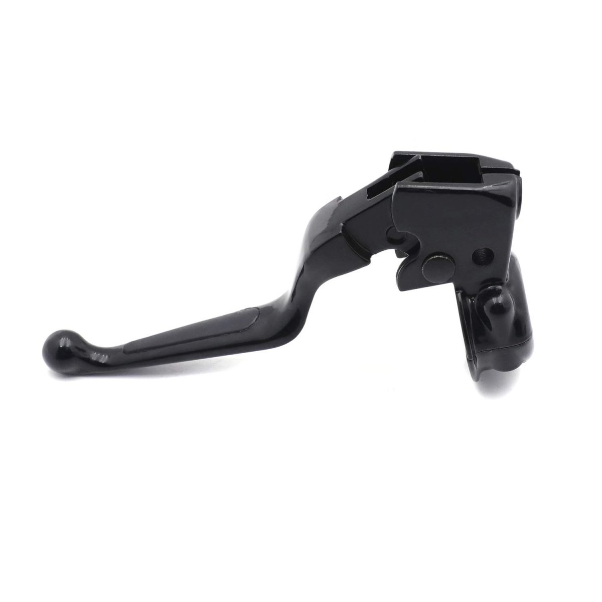 Black Vinyl Leather Clutch Lever With Mount Bracket For Softail Bad Boy Heritage Breakout Gloss Aluminum Part Number