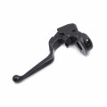Httmt- Black Vinyl Leather Clutch Lever W Mount Bracket Compatible With Softail Bad Boy Heritage Breakout P N Mt436-006-gbk