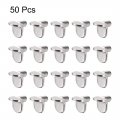 Uxcell Shelf Support Peg 5mm L-shape Furniture Cabinet Closet Bracket Pegs For Kitchen Book Shelves Supplies Silver Tone 50pcs