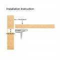 Uxcell Shelf Support Peg 5mm L-shape Furniture Cabinet Closet Bracket Pegs For Kitchen Book Shelves Supplies Silver Tone 50pcs