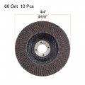 Uxcell 4 Inch Flap Disc 60 Grit Sanding Grinding Wheels Silicon Carbide Abrasive Fiber Mesh Cover 10pcs