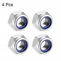 Uxcell Hex Lock Nuts M12 X 1 75mm Stainless Steel Nylon Insert Self-locking For Fasteners 4pcs