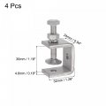 Uxcell Stainless Steel C-clamp With 1 18 Inch Wide Jaw Opening For Woodworking Welding Building Household Mount 4 Pcs