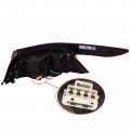 Right Passenger Tail Light For 2016-2018 Nissan Maxima Incandescent Type With Clear Lens And Black Housing Part Number