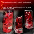 Ecotric Tail Lights Compatible With 2003-2006 Chevy Silverado 1500 2500 3500 Pair Rear Taillights Brake Signal Lamp W Bulbs And