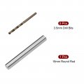 Uxcell Drill Bit Set 3 5mm Cobalt High Speed Steel Twist Bits 5pcs 18mm Round Rod Lathe Bar Stock 1pcs