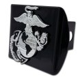 U S Marine Corps Anchor Insignia All Metal Black Hitch Cover Fits Standard 2 In Trailer Receivers For Trucks And Suvs