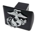 U S Marine Corps Anchor Insignia All Metal Black Hitch Cover Fits Standard 2 In Trailer Receivers For Trucks And Suvs